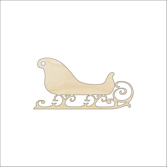 Sleigh - Laser Cut Out Unfinished Wood Craft Shape XMS41 Sleigh - Laser Cut Out Unfinished Wood Craft Shape XMS41