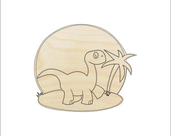 Dinosaur - Laser Cut Out Unfinished Wood Craft Shape DIN30 Dinosaur - Laser Cut Out Unfinished Wood Craft Shape DIN30