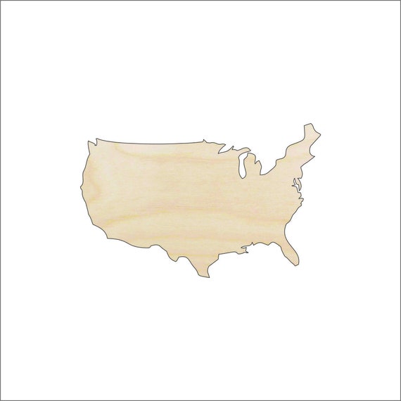 State United States - Laser Cut Out Unfinished Wood Craft Shape USA22 State United States - Laser Cut Out Unfinished Wood Craft Shape USA22