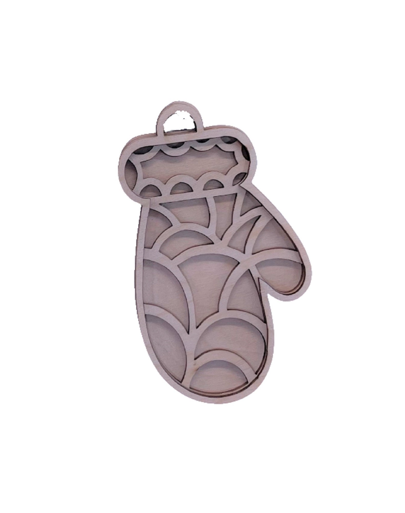 3D Ornament Mitten 3 Pieces Laser Cut Out Unfinished ORN90 3D Ornament Mitten 3 Pieces Laser Cut Out Unfinished ORN90