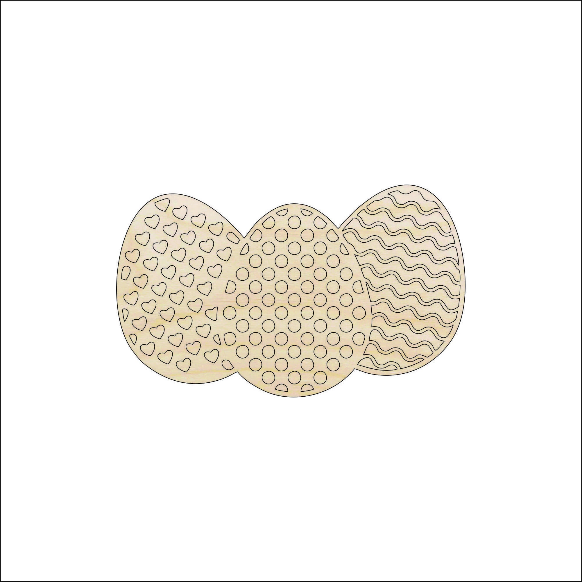 Easter Egg - Laser Cut Out Unfinished Wood Craft Shape ESR31 Easter Egg - Laser Cut Out Unfinished Wood Craft Shape ESR31