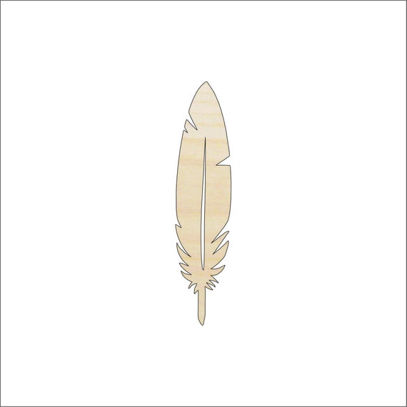 Bird Feather - Laser Cut Out Unfinished Wood Craft Shape XTR3 Bird Feather - Laser Cut Out Unfinished Wood Craft Shape XTR3