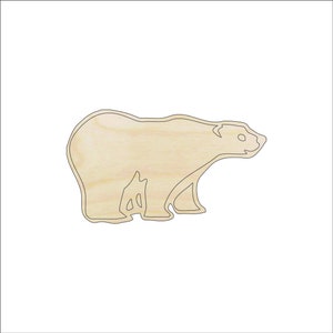 Scene Bear - Laser Cut Out Unfinished Wood Craft Shape BER64 Scene Bear - Laser Cut Out Unfinished Wood Craft Shape BER64