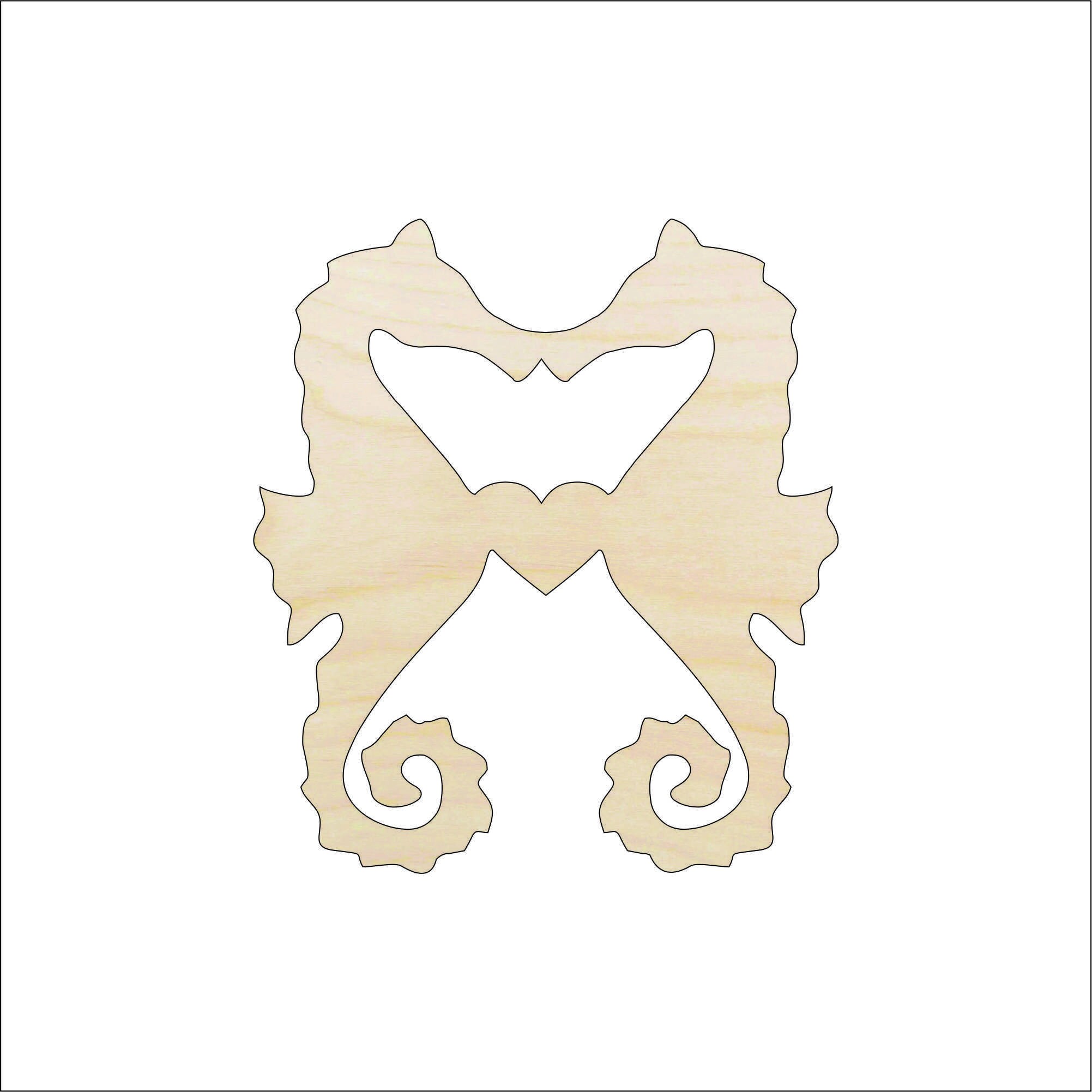 Seahorse - Laser Cut Out Unfinished Wood Craft Shape SEA37 Seahorse - Laser Cut Out Unfinished Wood Craft Shape SEA37