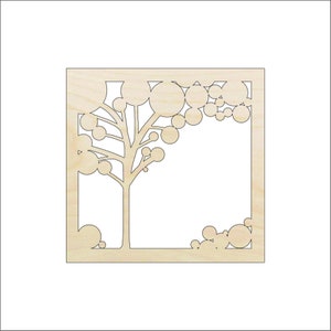 Scene Tree - Laser Cut Out Unfinished Wood Craft Shape TRE24 Scene Tree - Laser Cut Out Unfinished Wood Craft Shape TRE24