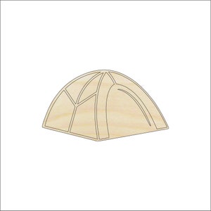 Tent - Unfinished Wood Laser Cut Out Shape Craft Supply TRP39