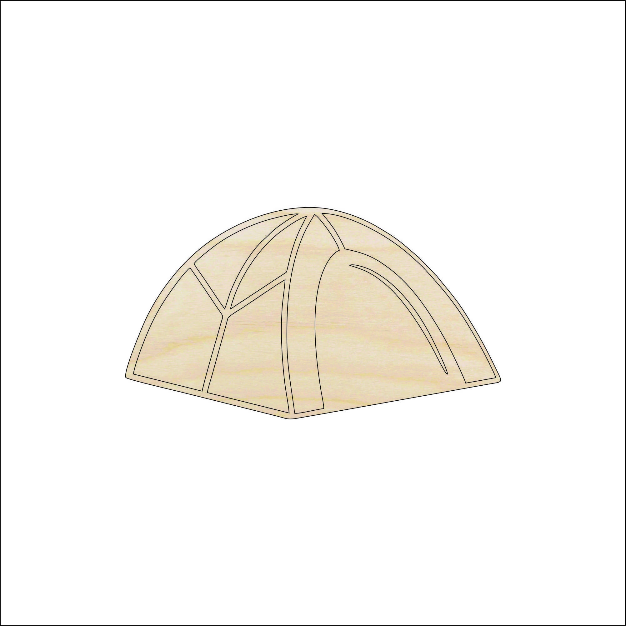 Tent - Laser Cut Out Unfinished Wood Craft Shape TRP39 Tent - Laser Cut Out Unfinished Wood Craft Shape TRP39