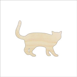 Cat - Laser Cut Out Unfinished Wood Craft Shape CAT32 Cat - Laser Cut Out Unfinished Wood Craft Shape CAT32