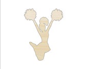 Dance Cheerleading - Laser Cut Out Unfinished Wood Craft Shape SPT24 Dance Cheerleading - Laser Cut Out Unfinished Wood Craft Shape SPT24