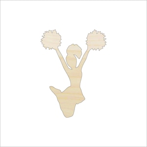 Dance Cheerleading - Laser Cut Out Unfinished Wood Craft Shape SPT24 Dance Cheerleading - Laser Cut Out Unfinished Wood Craft Shape SPT24