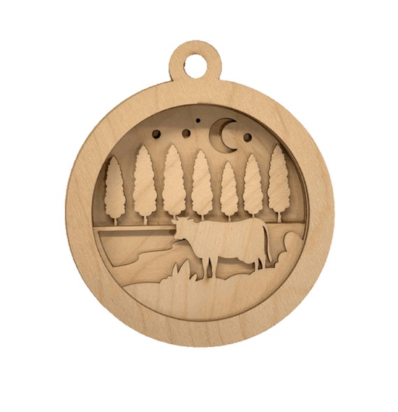 Cow - Laser Cut Out Unfinished Wood Craft Shape COW6 Cow - Laser Cut Out Unfinished Wood Craft Shape COW6