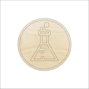 Science Beakers - Laser Cut Out Unfinished Wood Craft Shape SNC10 Science Beakers - Laser Cut Out Unfinished Wood Craft Shape SNC10