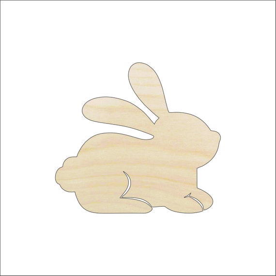 Bunny - Laser Cut Out Unfinished Wood Craft Shape BNY58 Bunny - Laser Cut Out Unfinished Wood Craft Shape BNY58