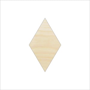 Diamond - Wood Craft Shape Laser Cut Out & Unfinished DIY Craft Supply  BSC20
