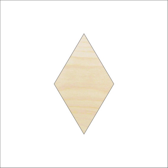 Diamond - Laser Cut Out Unfinished Wood Craft Shape BSC20 Diamond - Laser Cut Out Unfinished Wood Craft Shape BSC20