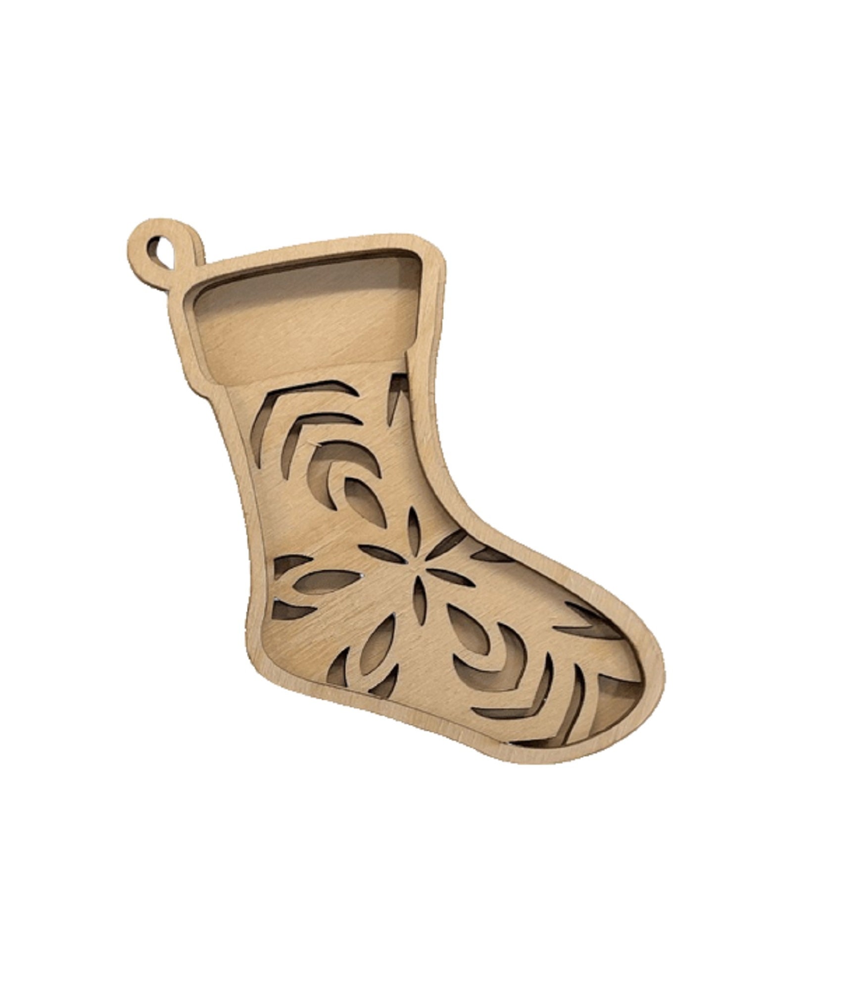 3D Ornament Stocking 3 Pieces Laser Cut Out Unfinished ORN72 3D Ornament Stocking 3 Pieces Laser Cut Out Unfinished ORN72
