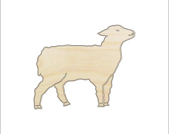 Sheep - Laser Cut Out Unfinished Wood Craft Shape SHP21 Sheep - Laser Cut Out Unfinished Wood Craft Shape SHP21