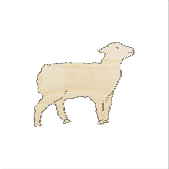 Sheep - Laser Cut Out Unfinished Wood Craft Shape SHP33 Sheep - Laser Cut Out Unfinished Wood Craft Shape SHP33