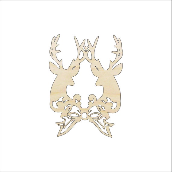 Deer - Laser Cut Out Unfinished Wood Craft Shape XMS175 Deer - Laser Cut Out Unfinished Wood Craft Shape XMS175