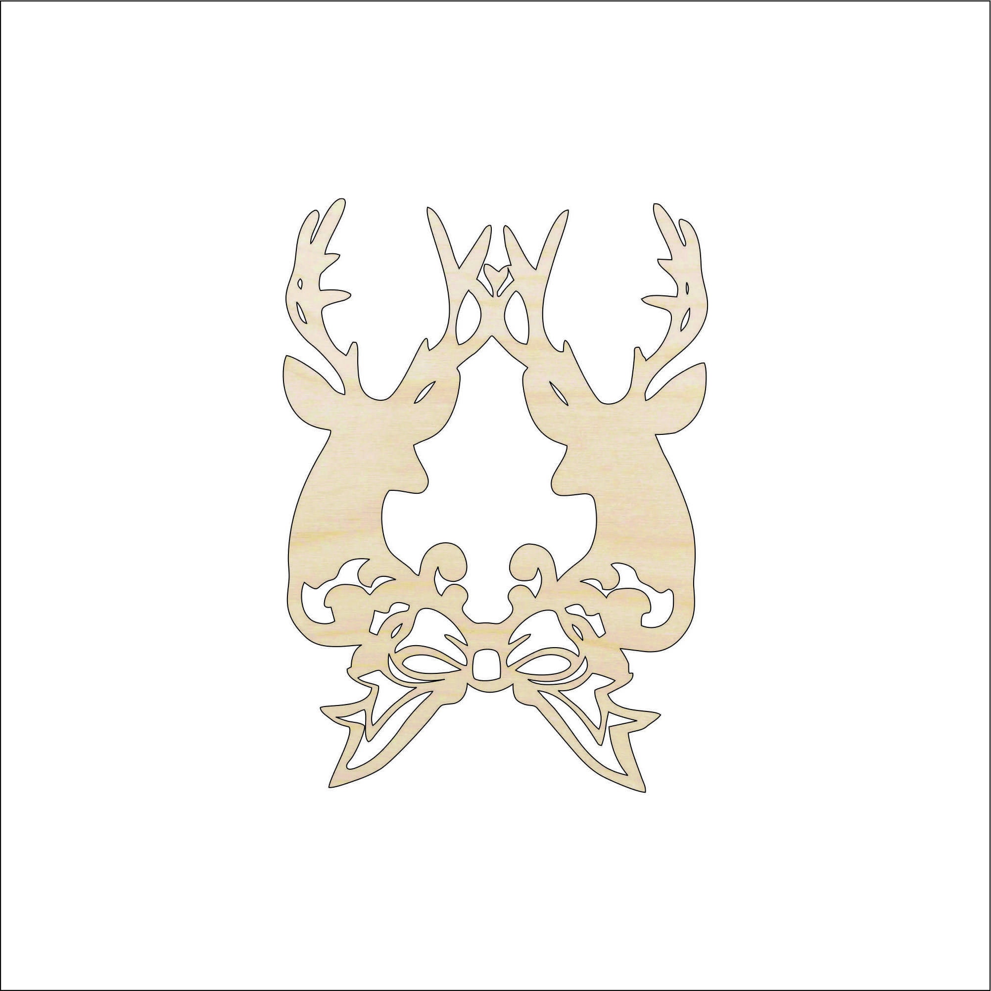 Deer - Laser Cut Out Unfinished Wood Craft Shape XMS175 Deer - Laser Cut Out Unfinished Wood Craft Shape XMS175