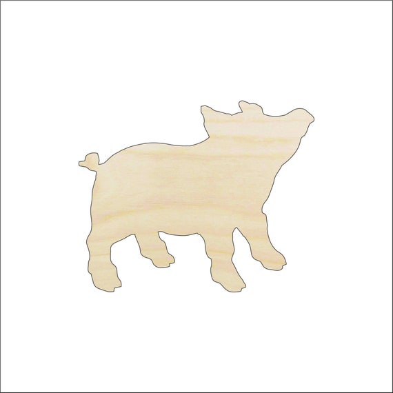 Pig - Laser Cut Out Unfinished Wood Craft Shape PIG1 Pig - Laser Cut Out Unfinished Wood Craft Shape PIG1
