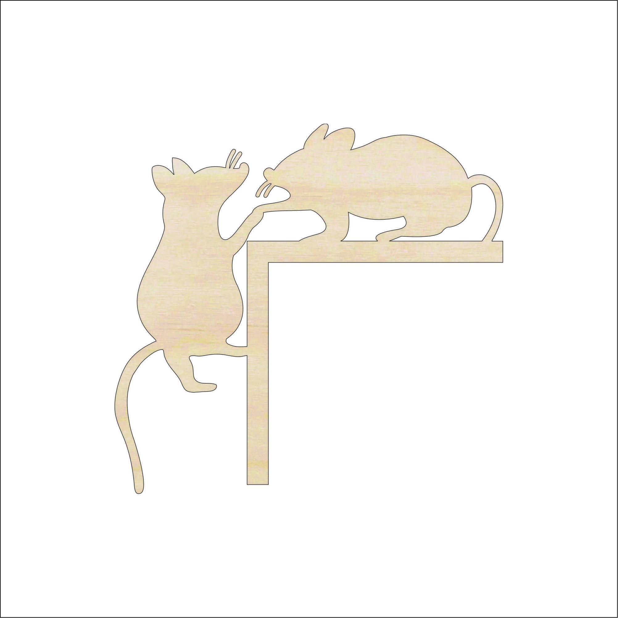 Shelf Sitter Mice - Laser Cut Out Unfinished Wood Craft Shape SHLF21 Shelf Sitter Mice - Laser Cut Out Unfinished Wood Craft Shape SHLF21