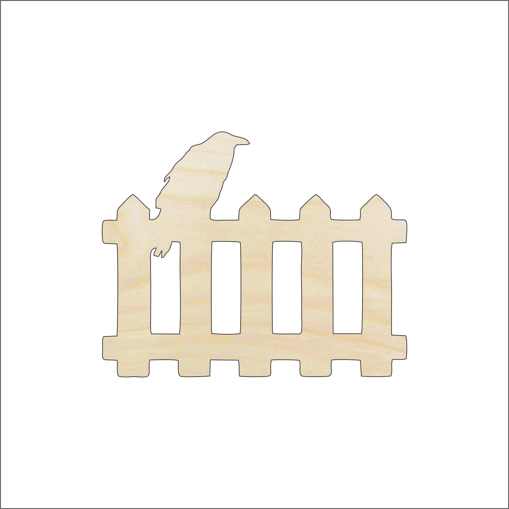 Building Fence - Laser Cut Out Unfinished Wood Craft Shape FAL157 Building Fence - Laser Cut Out Unfinished Wood Craft Shape FAL157