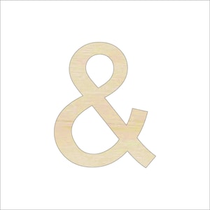Sign & And - Laser Cut Out Unfinished Wood Craft Shape WRD74 Sign & And - Laser Cut Out Unfinished Wood Craft Shape WRD74