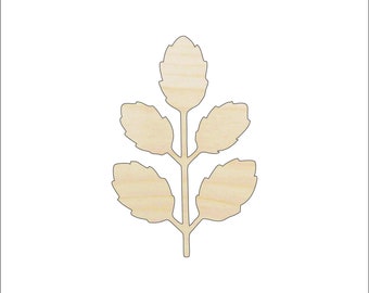 Leaf - Laser Cut Out Unfinished Wood Craft Shape LEF9 Leaf - Laser Cut Out Unfinished Wood Craft Shape LEF9