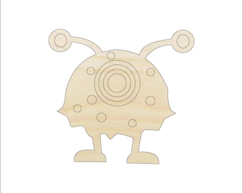 Alien - Laser Cut Out Unfinished Wood Craft Shape SPC6 Alien - Laser Cut Out Unfinished Wood Craft Shape SPC6