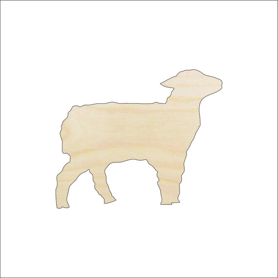 Sheep - Laser Cut Out Unfinished Wood Craft Shape SHP35 Sheep - Laser Cut Out Unfinished Wood Craft Shape SHP35