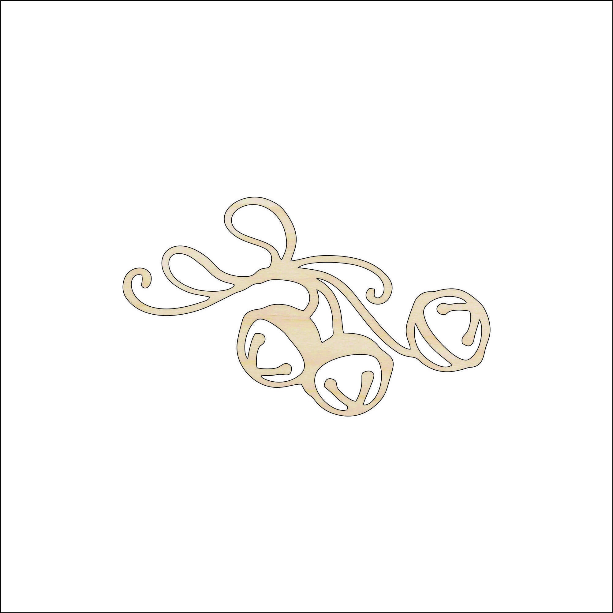 Music Bells - Laser Cut Out Unfinished Wood Craft Shape XMS155 Music Bells - Laser Cut Out Unfinished Wood Craft Shape XMS155
