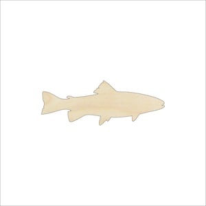 Fish - Laser Cut Out Unfinished Wood Craft Shape FSH37 Fish - Laser Cut Out Unfinished Wood Craft Shape FSH37