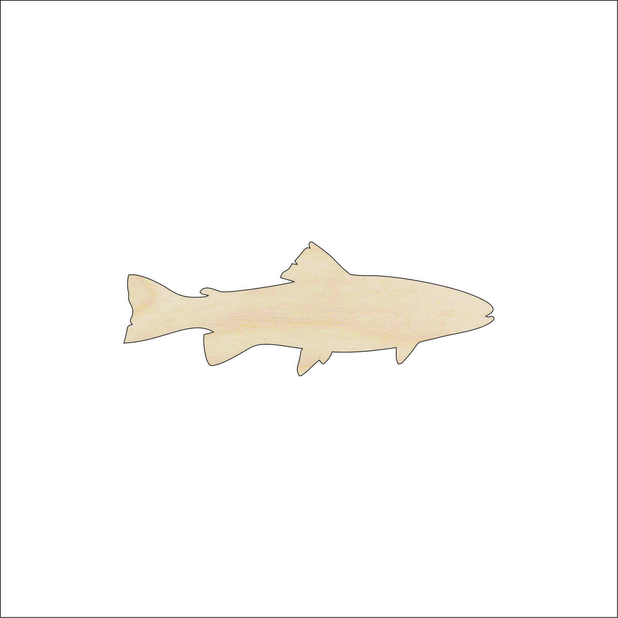 Fish - Laser Cut Out Unfinished Wood Craft Shape FSH37 Fish - Laser Cut Out Unfinished Wood Craft Shape FSH37