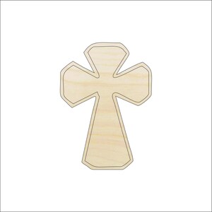 Cross - Laser Cut Out Unfinished Wood Craft Shape REL12 Cross - Laser Cut Out Unfinished Wood Craft Shape REL12
