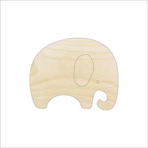 Elephant - Laser Cut Out Unfinished Wood Craft Shape ELE2 Elephant - Laser Cut Out Unfinished Wood Craft Shape ELE2