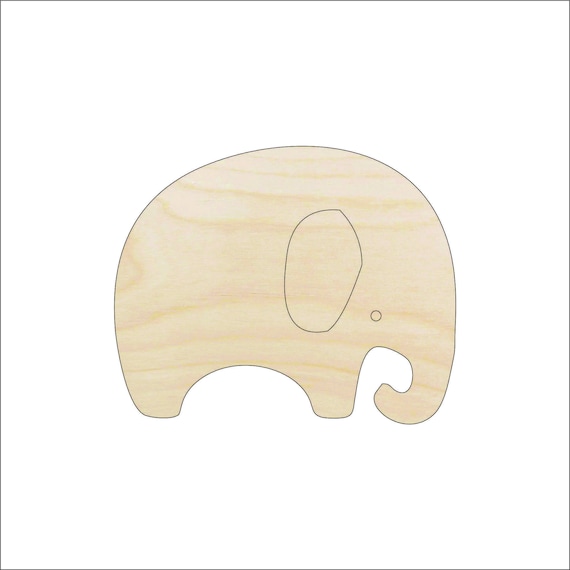 Elephant - Laser Cut Out Unfinished Wood Craft Shape ELE2 Elephant - Laser Cut Out Unfinished Wood Craft Shape ELE2
