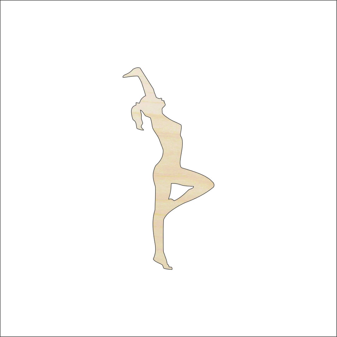 Sport Gymnastics - Laser Cut Out Unfinished Wood Craft Shape SPT13 Sport Gymnastics - Laser Cut Out Unfinished Wood Craft Shape SPT13