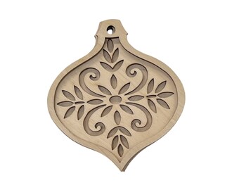 3D Ornament 3 Pieces Laser Cut Out Unfinished ORN8 3D Ornament 3 Pieces Laser Cut Out Unfinished ORN8
