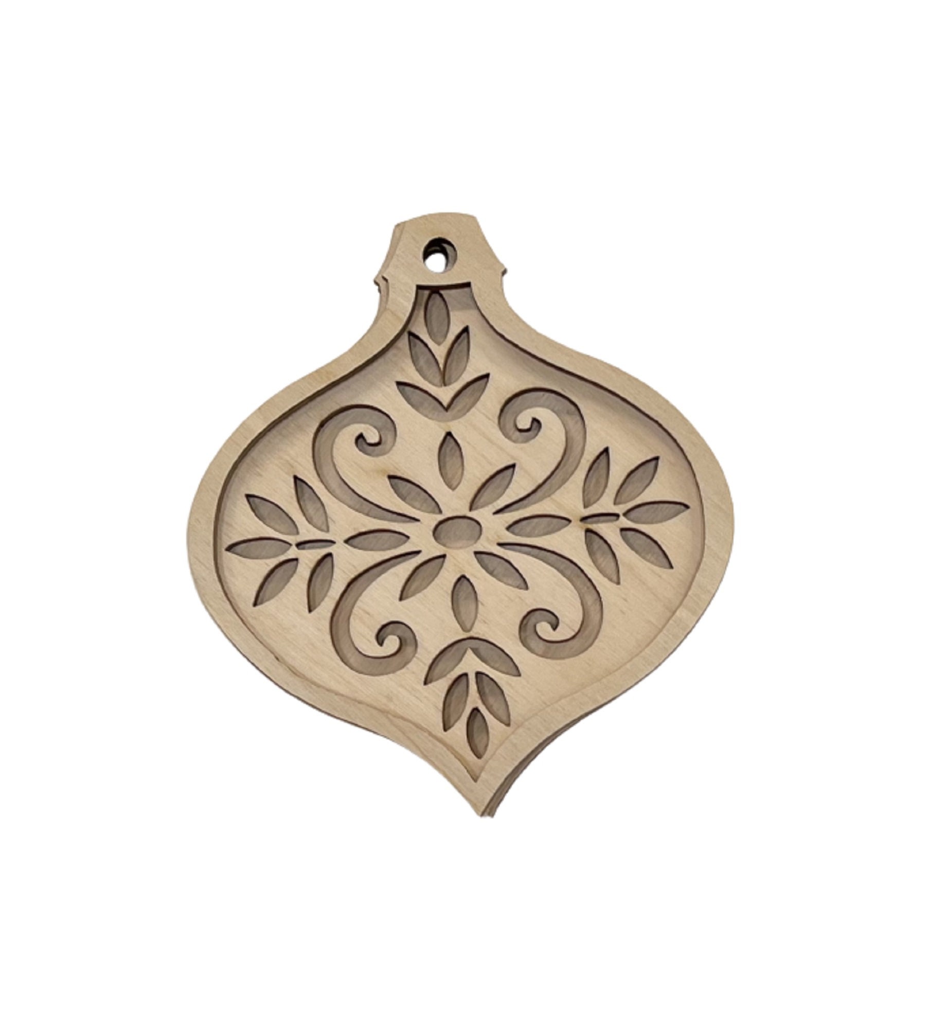 3D Ornament 3 Pieces Laser Cut Out Unfinished ORN8 3D Ornament 3 Pieces Laser Cut Out Unfinished ORN8