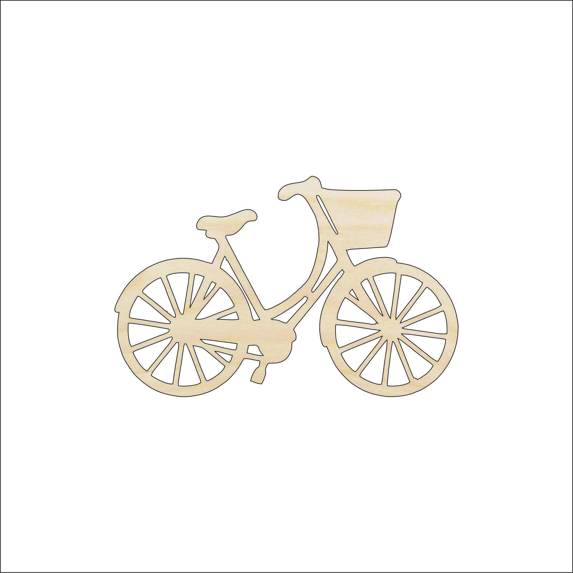 Bicycle - Laser Cut Out Unfinished Wood Craft Shape BIK12 Bicycle - Laser Cut Out Unfinished Wood Craft Shape BIK12