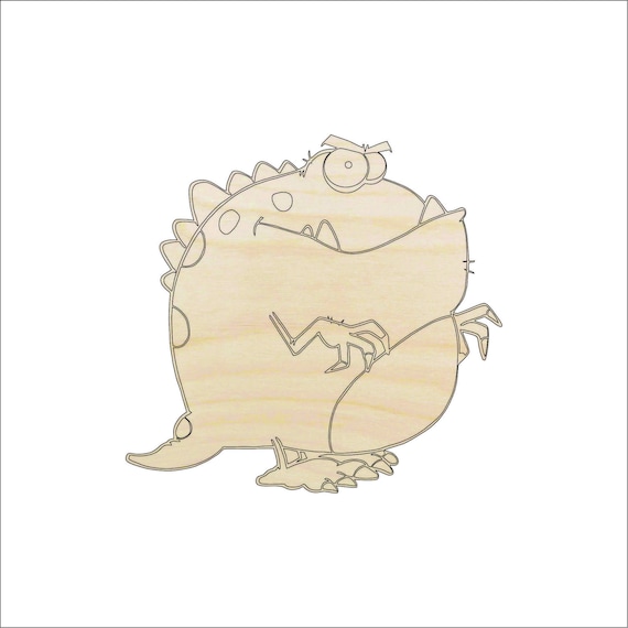 Dinosaur - Laser Cut Out Unfinished Wood Craft Shape DIN5 Dinosaur - Laser Cut Out Unfinished Wood Craft Shape DIN5