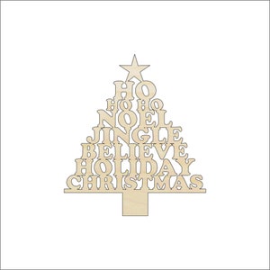 Tree - Laser Cut Out Unfinished Wood Craft Shape XMS162 Tree - Laser Cut Out Unfinished Wood Craft Shape XMS162