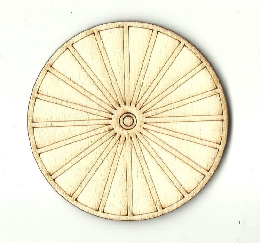 Wagon Wheel Laser Cut Out Unfinished Wood Shape Craft Supply - Etsy