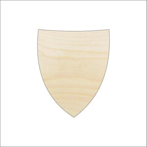 Badge Shield - Laser Cut Out Unfinished Wood Craft Shape BDG21 Badge Shield - Laser Cut Out Unfinished Wood Craft Shape BDG21