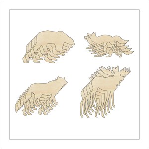 Pack Animal Shapes - Laser Cut Out Unfinished Wood Craft Shapes PK18 Pack Animal Shapes - Laser Cut Out Unfinished Wood Craft Shapes PK18