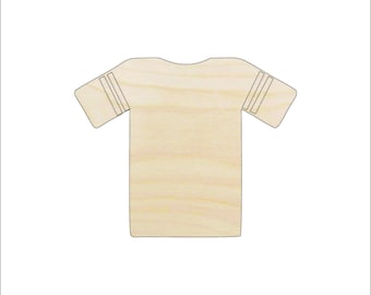 Sport Jersey - Laser Cut Out Unfinished Wood Craft Shape SPT131 Sport Jersey - Laser Cut Out Unfinished Wood Craft Shape SPT131