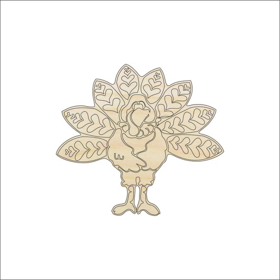 Bird Turkey - Laser Cut Out Unfinished Wood Craft Shape FAL181 Bird Turkey - Laser Cut Out Unfinished Wood Craft Shape FAL181