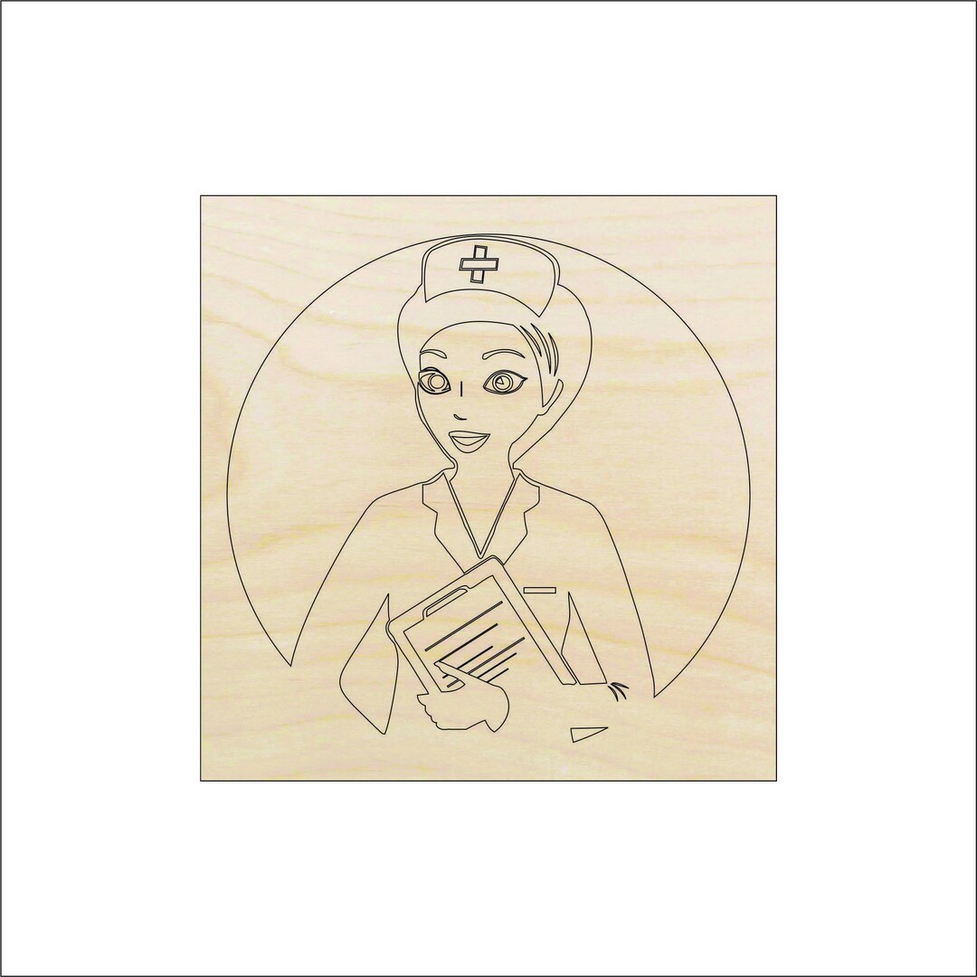 People Nurse - Laser Cut Out Unfinished Wood Craft Shape MED5 People Nurse - Laser Cut Out Unfinished Wood Craft Shape MED5