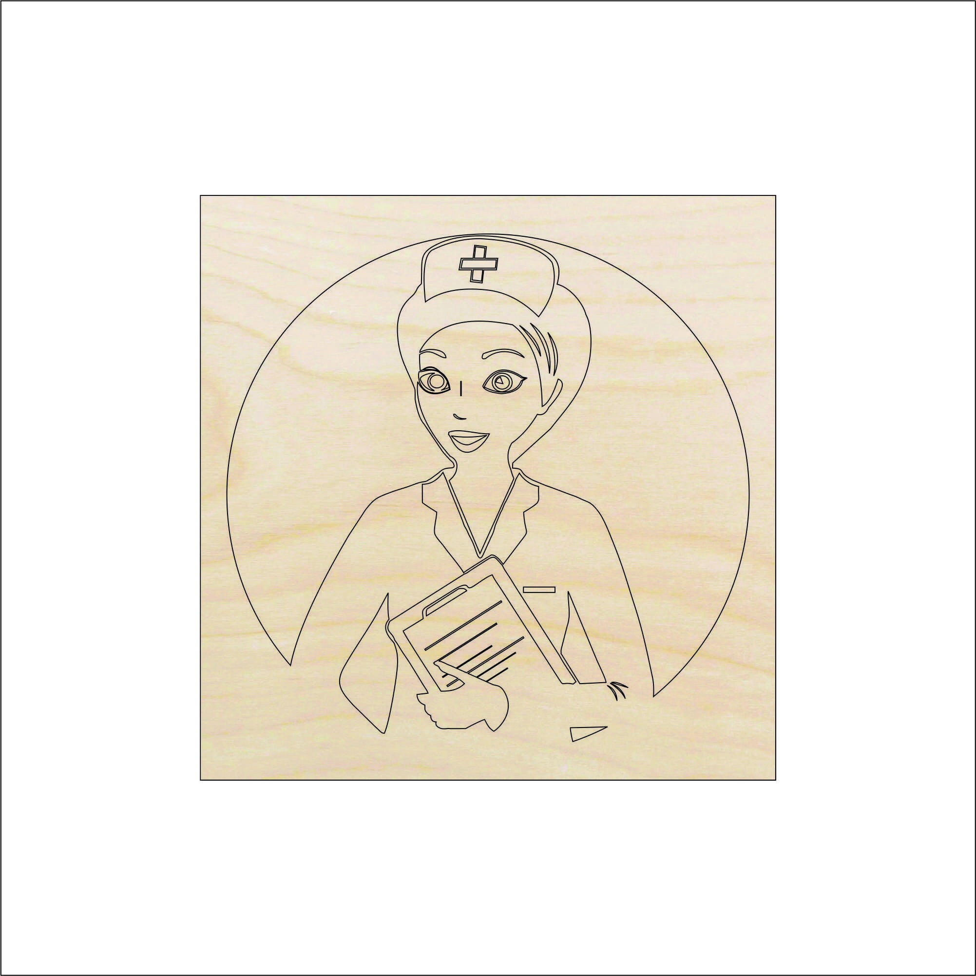People Nurse - Laser Cut Out Unfinished Wood Craft Shape MED5 People Nurse - Laser Cut Out Unfinished Wood Craft Shape MED5